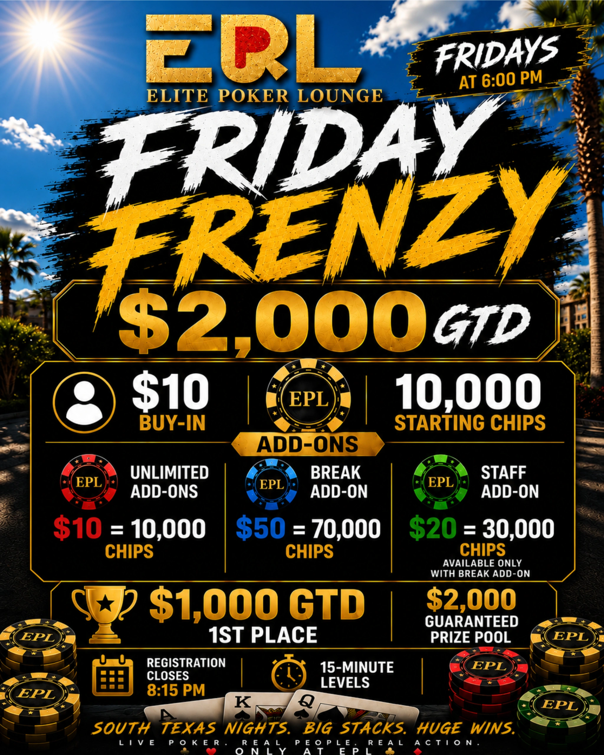 Friday Frenzy 2K GTD: 1K to 1st