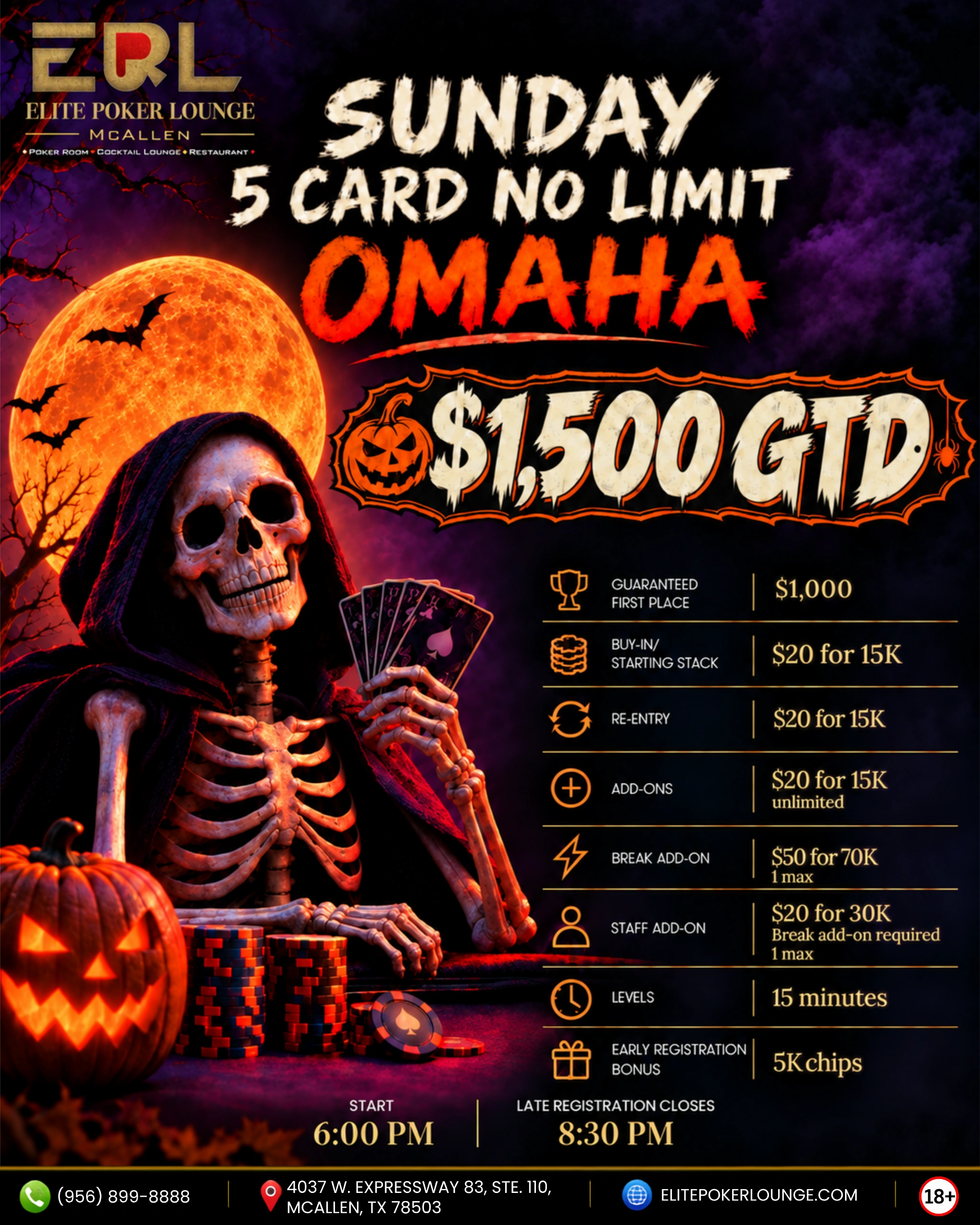 Sunday 5-Card NL Omaha