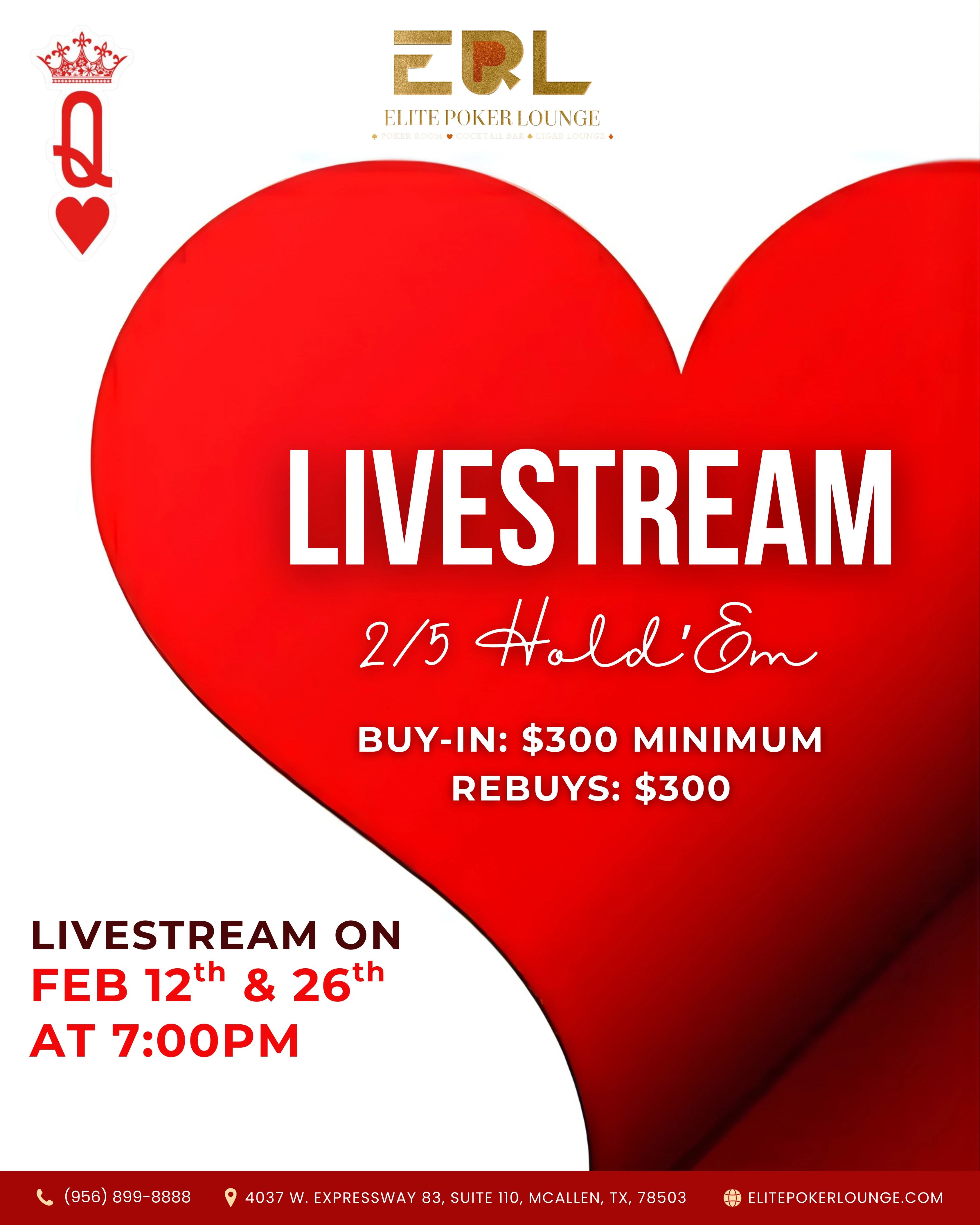 LIVESTREAM 2/5 HOLD'EM