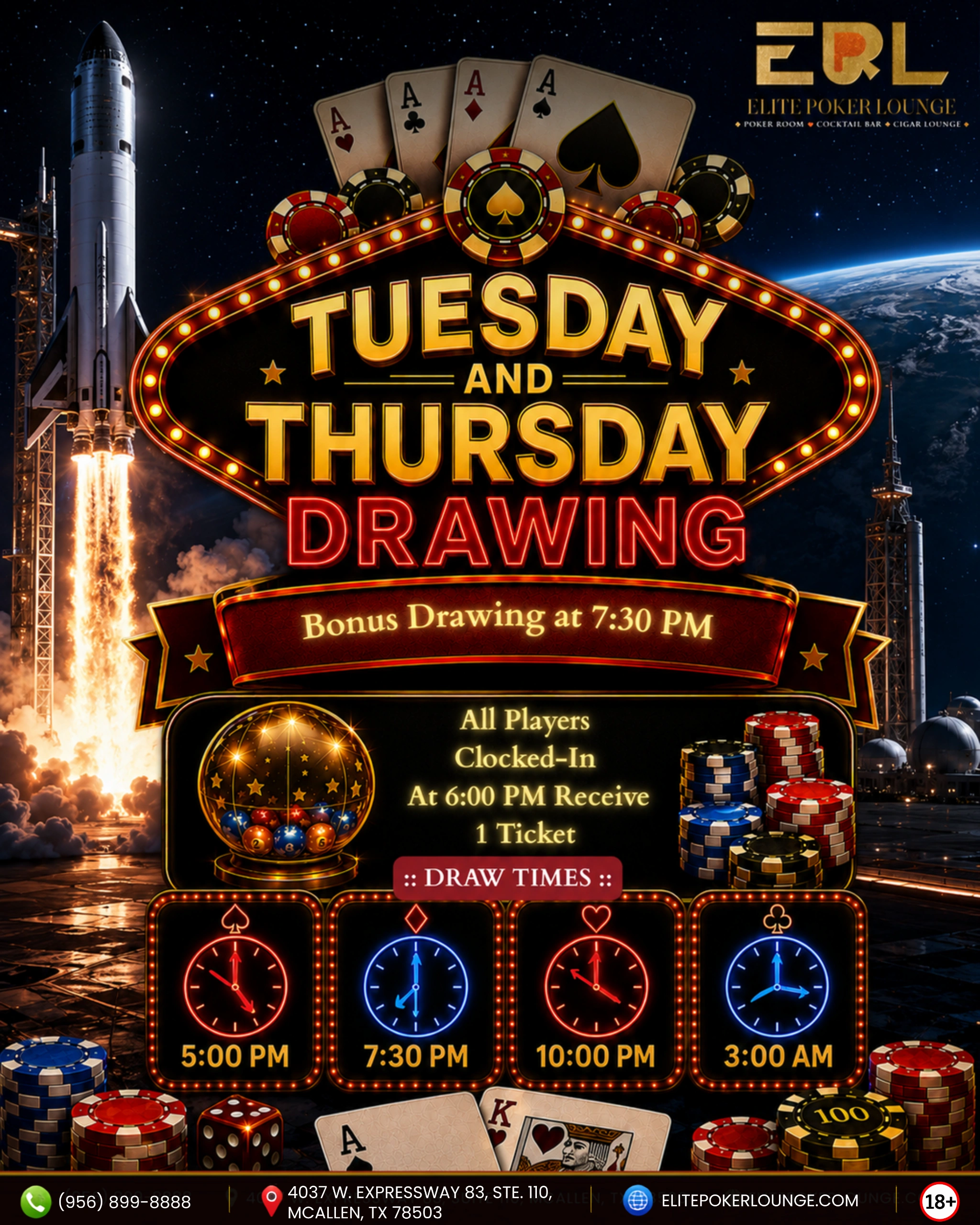 Tuesday and Thursday Bonus Drawings